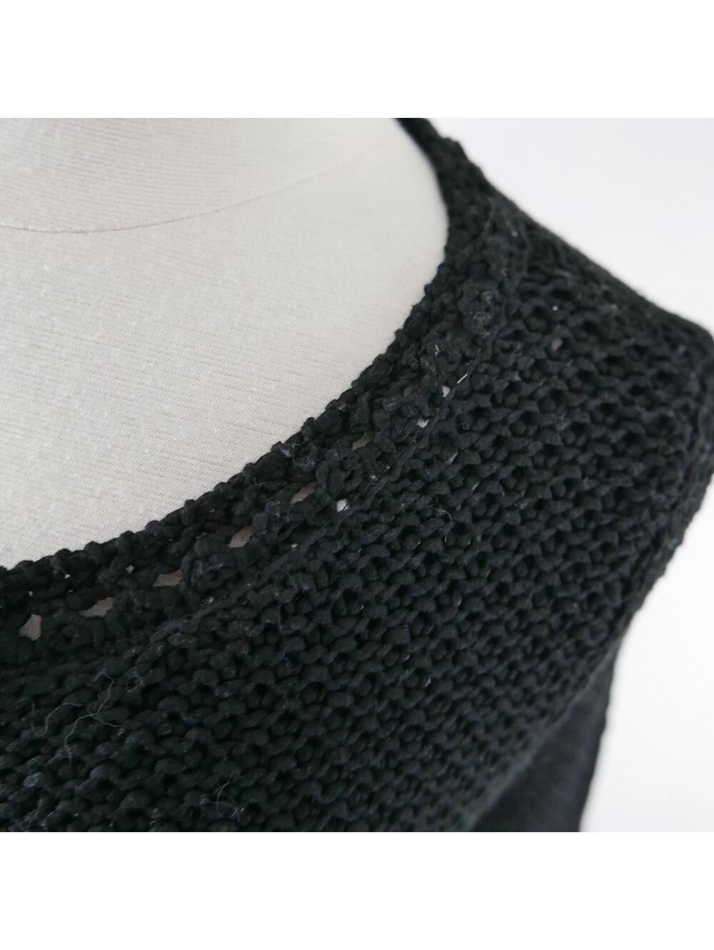 Chicos Womens Knit Cotton 3/4 Sleeve One Hook Solid Black Shrug Sweater Size 1 - Picture 3 of 8